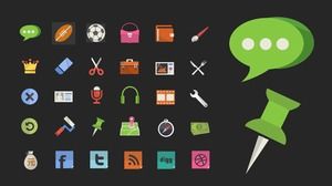 Color vector editable PPT small icon PowerPoint Templates Free Download