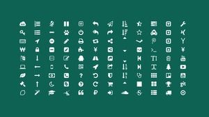 More than 400 beautiful and practical PPT icons in dark green