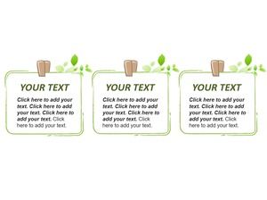 Grüne und elegante einfache ländliche Art PPT-Textbox