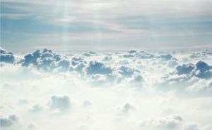 Il magnifico mare di nuvole Immagine di sfondo PPT