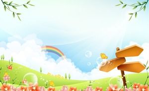 Color fantasy fairy tale world PPT background