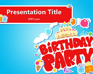 Libre de la plantilla del feliz cumpleaños PowerPoint