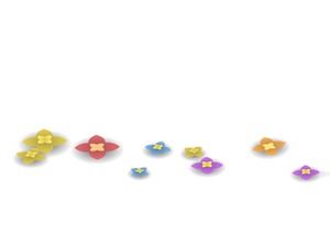 Buntes minimalistic nettes Blume PPT-Hintergrundbild