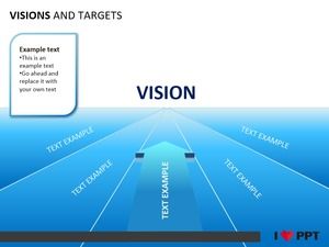 Diagrama PPT pentru viziunea obiectivelor de afaceri
