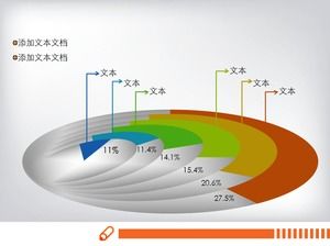 Three-dimensional pie chart PPT chart download