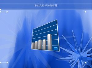 Gráfico PPT de estadísticas comerciales azules