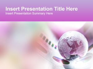 Pink purple tone business PPT template