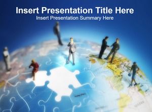 Earth Puzzle International Business PPT Template