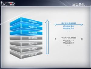 Exquisite hierarchische Beziehung PPT-Diagramm