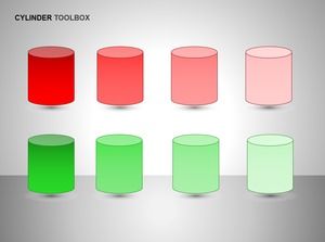 Exquisite color and beautiful cylindrical PPT chart