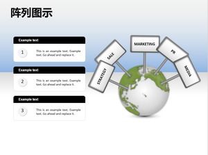Earth Icon PPT Chart Template