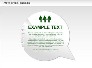 Exquisite creative speech bubble PPT chart template