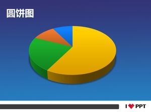 Google style color pie chart PPT chart
