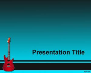 Template Electric Guitar PowerPoint