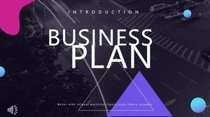 Fluid colorful wind business plan PPT template