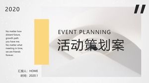 Taze ve canlı etkinlik planlama planı PPT şablonu