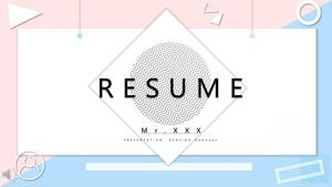 Resume hit color wind PPT template