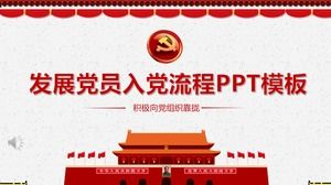 Modelo de PPT para membro do partido de desenvolvimento do processo de ingresso na festa