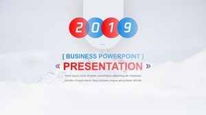 Red and blue vitality small fresh month work summary report ppt template