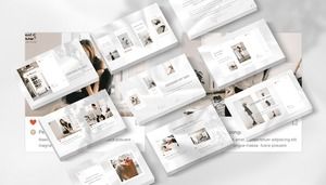Simple and exquisite fashion ins style theme ppt template