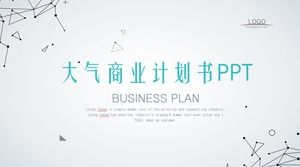 Minimalistic dot line technology style business plan ppt template