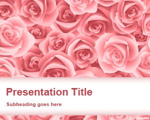 Pink Roses PowerPoint Template