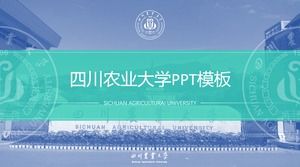 General defense ppt template for thesis defense of Sichuan Agricultural University