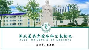 Universal thesis ppt template for thesis defense of Hubei Medical College