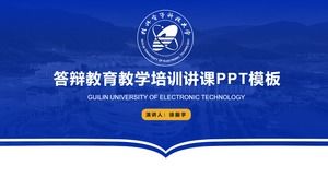 Guilin Elektronik Teknolojisi Üniversitesi tez savunma eğitimi öğretim eğitim eğitim yazılımı ppt şablonu