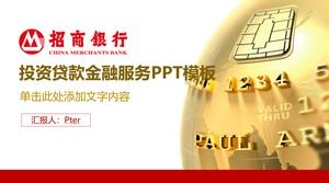 Modelo de ppt de apresentação do projeto de serviços financeiros do China Merchants Bank