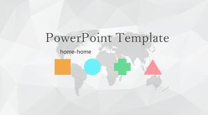 PowerPoint abu-abu poligonal sederhana latar belakang elegan
