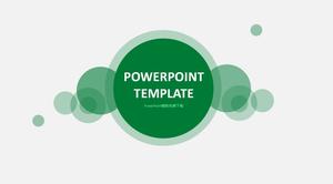 Simple PPT template with green round background