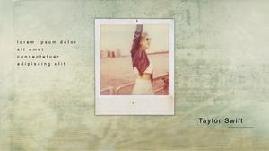 Modello ppt tema musicale personale Taylor Swift stile retrò