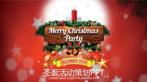 Merry Christmas festive red Christmas event planning ppt template