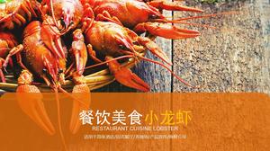 Plantillas PPT para la industria alimentaria y alimentaria con fondo de cangrejo picante