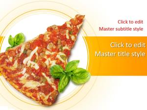 Download gourmet food slide template for western pizza background