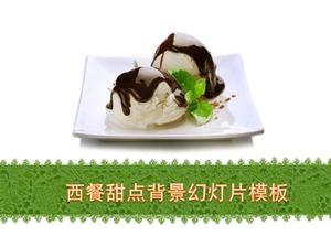 Download del modello dello scorrevole del dessert dell'alimento per il fondo occidentale del dessert