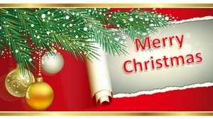 Merry Christmas Christmas greeting card ppt template