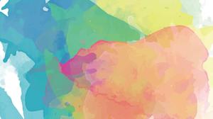Four fresh watercolor PPT background pictures