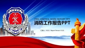 Presentación del conocimiento del fuego informe de trabajo del bombero plantilla ppt