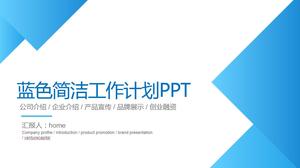 Szablon PPT plan pracy na nowy rok niebieski prosty trójkąt
