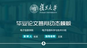 Plantilla de ppt general de tesis de primer año de la Universidad de Fudan
