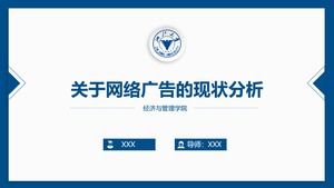 Ogólny szablon ppt do obrony pracy dyplomowej świeżych absolwentów Uniwersytetu Zhejiang