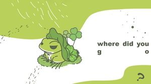 Where did you go, my frog? -Travel frog theme ppt template