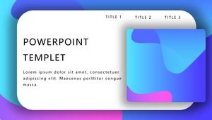 Bright color gradient UI interface design iOS style ppt template