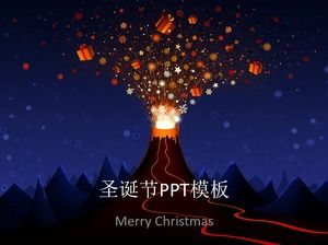 Gunung berapi meletus hadiah-Natal Merry Christmas ppt template