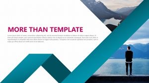 Three-dimensional origami and geometric figures creative European and American style general business work report ppt template