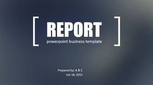 Plantilla de ppt de informe de trabajo empresarial plano europeo y americano de fondo gris de estilo nebuloso de iOS
