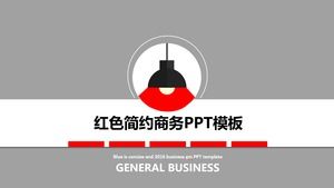 Gray red color micro stereo style personality atmospheric business report ppt template