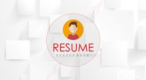 Minimalist thin line and circle design micro stereo chart personal resume ppt template